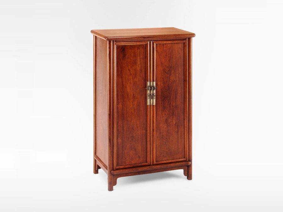 Wooden two-door wardrobe